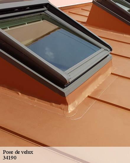 Pose de velux  agones-34190 Entreprise Sud facade