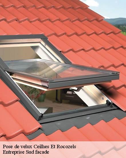 Pose de velux  ceilhes-et-rocozels-34260 Entreprise Sud facade